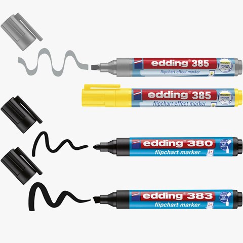 edding Flipchartmarker Set Highlight + Shading 4St (Art.-Nr.: 4-385-380-383-4)