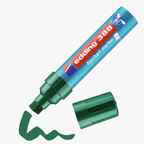 edding 388 Flipchartmarker grün, Keilspitze 4-12 mm (Art.-Nr.: 4-388004)