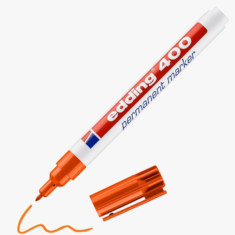 edding 400 Permanentmarker orange, Rundspitze 1 mm (Art.-Nr.: 4-400006)
