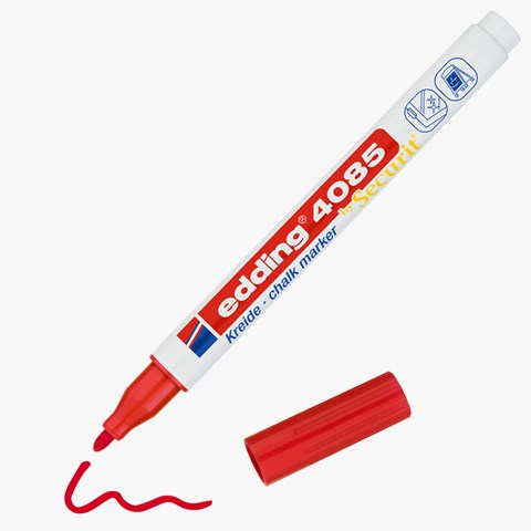 edding 4085 Kreidemarker rot, Rundspitze 1-2 mm (Art.-Nr.: 4-4085002)