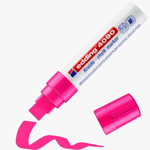 edding 4090 Kreidemarker neonrosa, Keilspitze 4-15 mm (Art.-Nr.: 4-4090069)