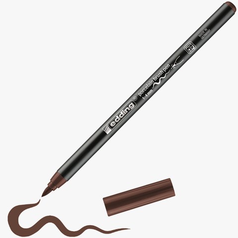 edding 4200 Porzellanpinselstift braun, Pinselspitze 1-4 mm (Art.-Nr.: 4-4200007)