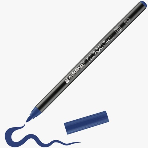 edding 4200 Porzellanpinselstift stahlblau, Pinselspitze 1-4 mm (Art.-Nr.: 4-4200017)
