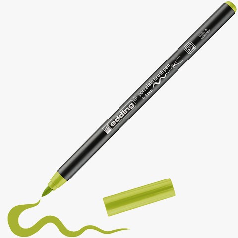 edding 4200 Porzellanpinselstift gelbgrün, Pinselspitze 1-4 mm (Art.-Nr.: 4-4200550)