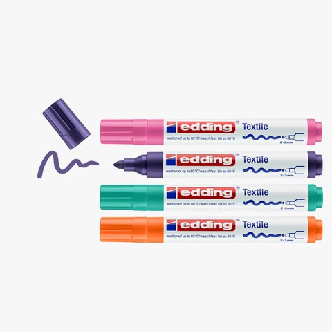 edding 4500 Textilmarker 4er-Blister sortiert fun, Rundspitze 2-3 mm (Art.-Nr.: 4-4500-4-1099)