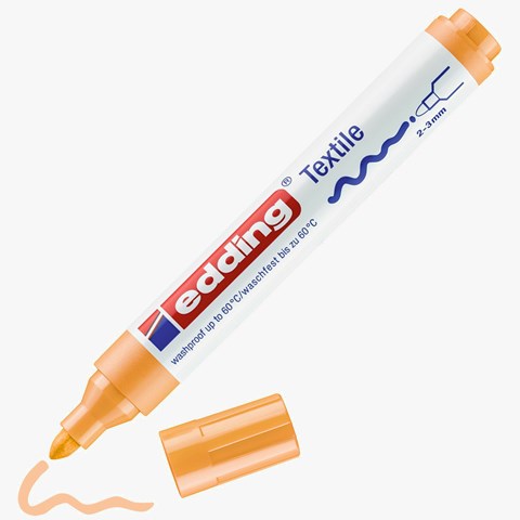 edding 4500 Textilmarker hellorange, Rundspitze 2-3 mm (Art.-Nr.: 4-4500016)