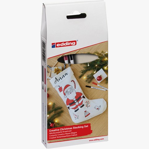 edding 4600 Textilmarker Set Nikolaus schwarz-rot (Art.-Nr.: 4-4600-2-1-2)