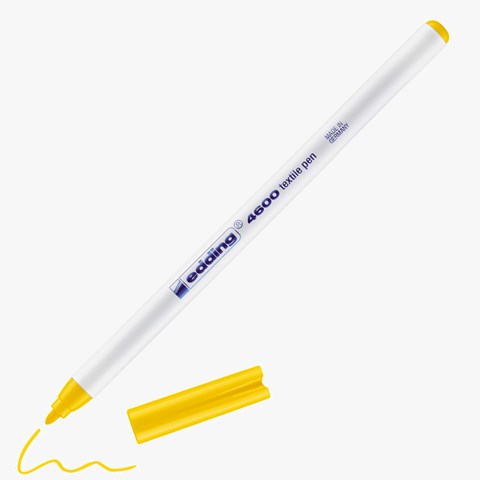 edding 4600 Textilstift gelb, Rundspitze 1 mm (Art.-Nr.: 4-4600005)