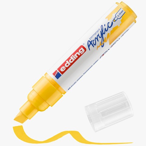 edding 5000 Acrylmarker breit verkehrsgelb, Keilspitze 5-10 mm (Art.-Nr.: 4-5000905)