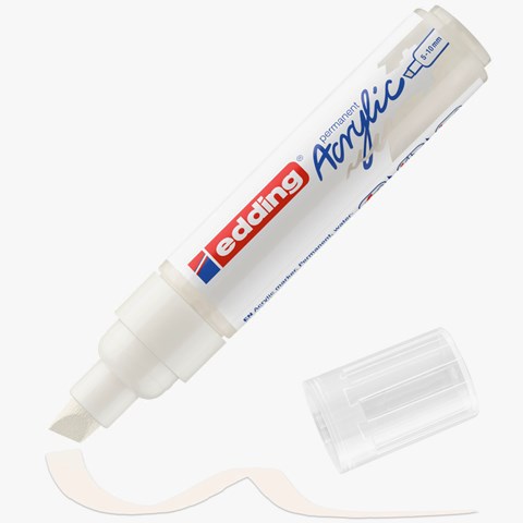 edding 5000 Acrylmarker breit verkehrsweiß, Keilspitze 5-10 mm (Art.-Nr.: 4-5000922)