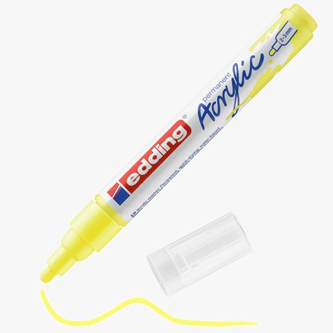 edding 5100 Acrylmarker medium neongelb, Rundspitze 2-3 mm (Art.-Nr.: 4-5100065)