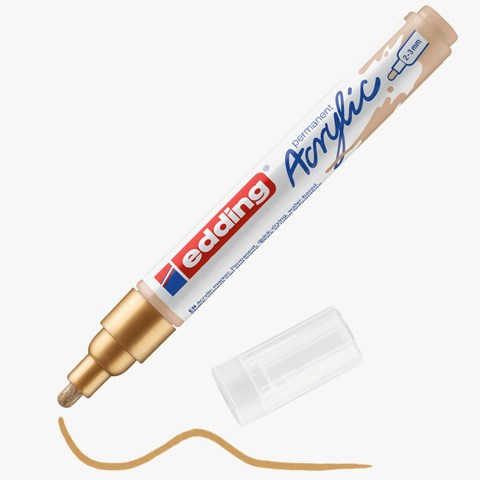 edding 5100 Acrylmarker medium reichgold, Rundspitze 2-3 mm (Art.-Nr.: 4-5100924)