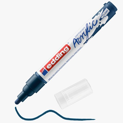 edding 5100 Acrylmarker medium elegant nachtblau, Rundspitze 2-3 mm (Art.-Nr.: 4-5100933)