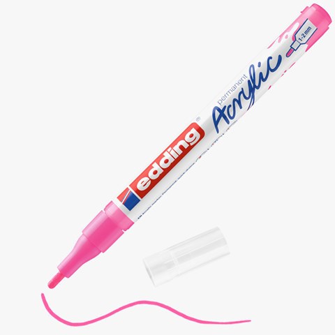 edding 5300 Acrylmarker fein neonpink, Rundspitze 1-2 mm (Art.-Nr.: 4-5300069)
