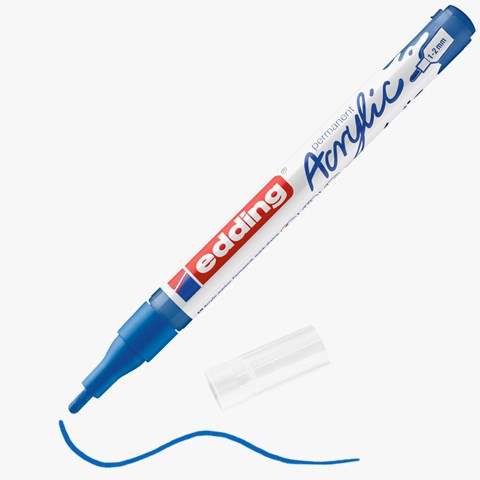 edding 5300 Acrylmarker fein enzianblau, Rundspitze 1-2 mm (Art.-Nr.: 4-5300903)