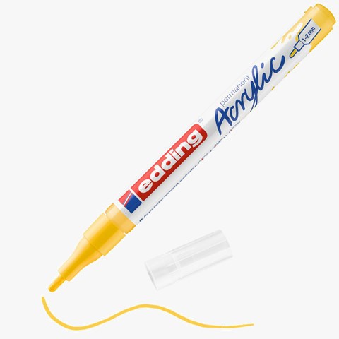 edding 5300 Acrylmarker fein verkehrsgelb, Rundspitze 1-2 mm (Art.-Nr.: 4-5300905)