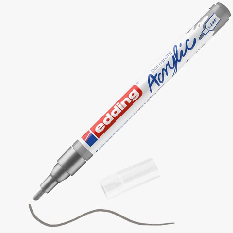 edding 5300 Acrylmarker fein silber, Rundspitze 1-2 mm (Art.-Nr.: 4-5300923)