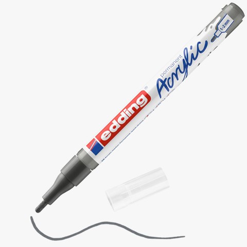 edding 5300 Acrylmarker fein anthrazit, Rundspitze 1-2 mm (Art.-Nr.: 4-5300926)