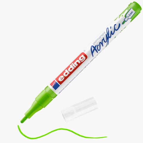 edding 5300 Acrylmarker fein gelbgrün, Rundspitze 1-2 mm (Art.-Nr.: 4-5300927)