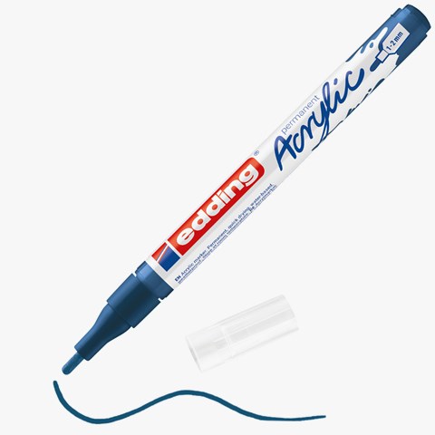 edding 5300 Acrylmarker fein elegant nachtblau matt, Rundspitze 1-2 mm (Art.-Nr.: 4-5300933)