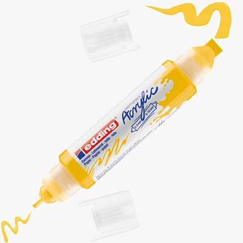 edding 5400 Acryl 3D Double Liner verkehrsgelb, Tubenspitze 2-3 mm + 5-10 mm (Art.-Nr.: 4-5400905)