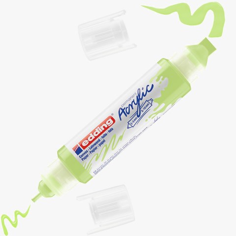 edding 5400 Acryl 3D Double Liner pastellgrün, Tubenspitze 2-3 mm + 5-10 mm (Art.-Nr.: 4-5400917)