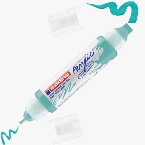 edding 5400 Acryl 3D Double Liner opulent türkis, Tubenspitze 2-3 mm + 5-10 mm (Art.-Nr.: 4-5400934)