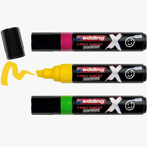edding 6900 X Multi Marker, Candy Color Set, 3 Acrylstifte, Keilspitze 2-10 mm (Art.-Nr.: 4-6900-3-3)