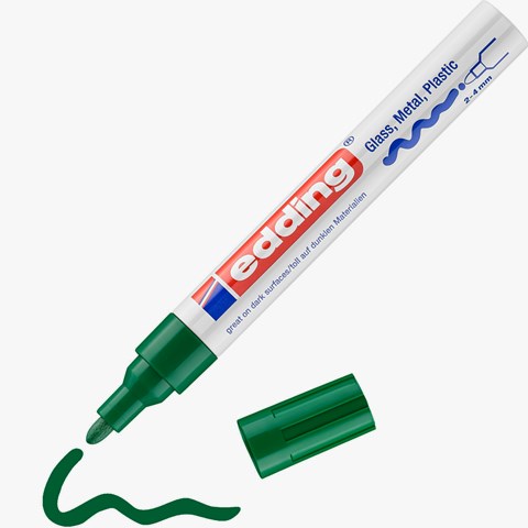 edding 750 creative Glanzlack-Marker grün, Rundspitze 2-4 mm (Art.-Nr.: 4-750-9-004)
