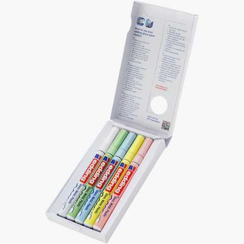 edding 751 creative Glanzlack-Marker 5er Set pastell, Rundspitze 1-2 mm (Art.-Nr.: 4-751-5-099)