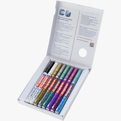 edding 751 creative Glanzlack-Marker 8er Set metallic, Rundspitze 1-2 mm (Art.-Nr.: 4-751-8-999)