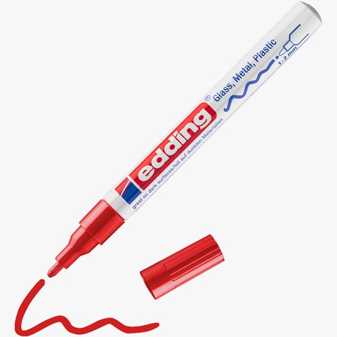 edding 751 creative Glanzlack-Marker rot, Rundspitze 1-2 mm (Art.-Nr.: 4-751-9-002)
