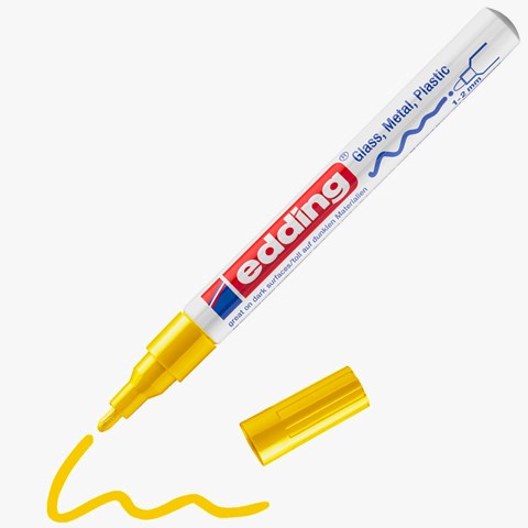 edding 751 creative Glanzlack-Marker gelb, Rundspitze 1-2 mm (Art.-Nr.: 4-751-9-005)