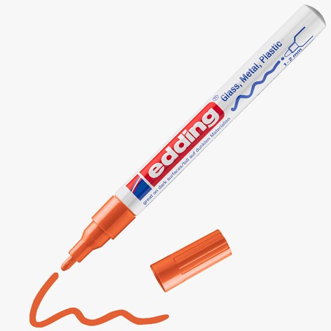 edding 751 creative Glanzlack-Marker orange, Rundspitze 1-2 mm (Art.-Nr.: 4-751-9-006)
