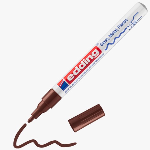 edding 751 creative Glanzlack-Marker braun, Rundspitze 1-2 mm (Art.-Nr.: 4-751-9-007)