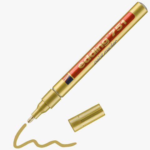 edding 751 Lackmarker gold, Rundspitze 1-2 mm (Art.-Nr.: 4-751053)