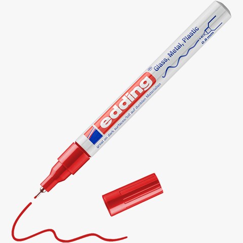 edding 780 creative Glanzlack-Marker rot, Rundspitze 0,8 mm (Art.-Nr.: 4-780-9-002)