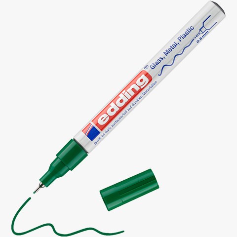 edding 780 creative Glanzlack-Marker grün, Rundspitze 0,8 mm (Art.-Nr.: 4-780-9-004)