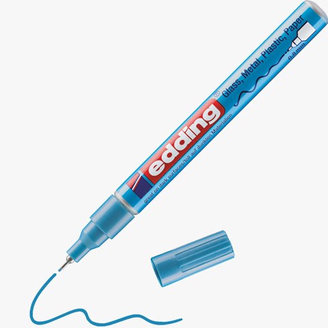 edding 780 creative Glanzlack-Marker hellblau-metallic, Rundspitze 0,8 mm (Art.-Nr.: 4-780-9-070)
