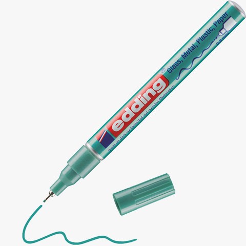 edding 780 creative Glanzlack-Marker grün-metallic, Rundspitze 0,8 mm (Art.-Nr.: 4-780-9-074)