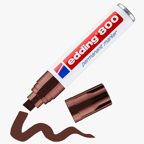 edding 800 Permanentmarker braun, Keilspitze 4-12 mm (Art.-Nr.: 4-800007)