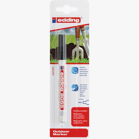 edding 8055 Outdoormarker schwarz, Rundspitze 1-2 mm (Art.-Nr.: 4-8055-1-1001)