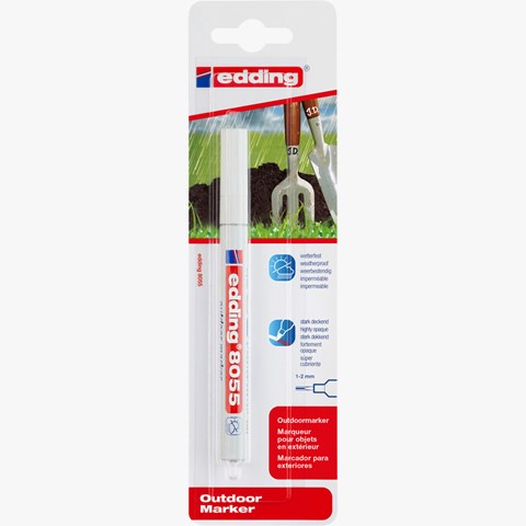 edding 8055 Outdoormarker weiß, Rundspitze 1-2 mm (Art.-Nr.: 4-8055-1-1049)