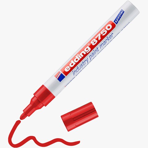 edding 8750 Industrie Lackmarker rot, Rundspitze 2-4 mm (Art.-Nr.: 4-8750002)