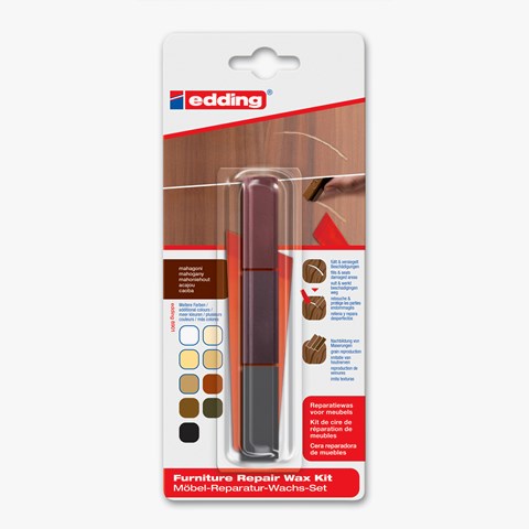 edding 8901 Möbel-Reparatur-Wachs-Set mahagoni (Art.-Nr.: 4-8901-1-4604)