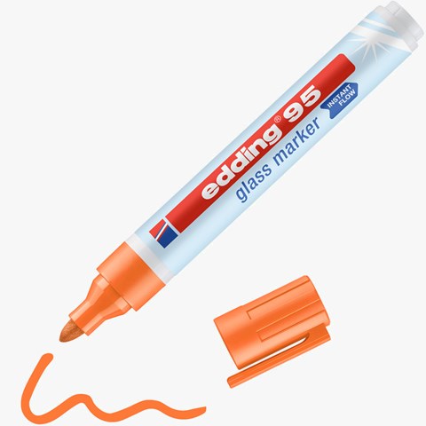 edding 95 Glasmarker orange, Rundspitze 1,5-3mm (Art.-Nr.: 4-95006)