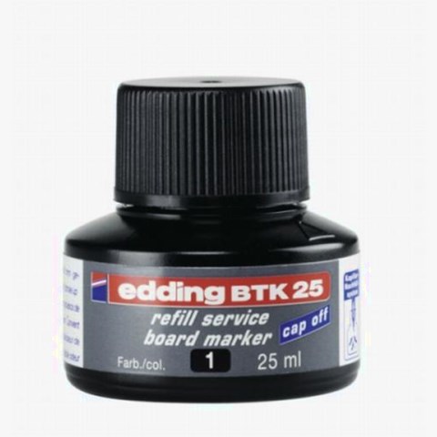 edding BTK 25 Nachfülltinte für Whiteboardmarker schwarz, 25 ml (Art.-Nr.: 4-BTK25001)