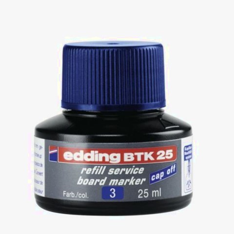 edding BTK 25 Nachfülltinte für Whiteboardmarker blau, 25 ml (Art.-Nr.: 4-BTK25003)