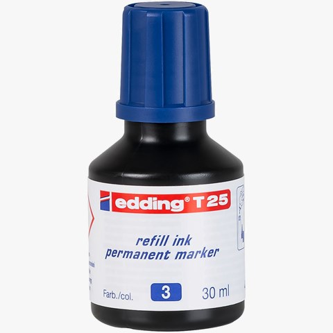 edding T 25 Nachfülltinte für Permanentmarker blau, 30 ml (Art.-Nr.: 4-T25003)