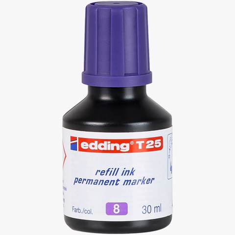 edding T 25 Nachfülltinte für Permanentmarker violett, 30 ml (Art.-Nr.: 4-T25008)